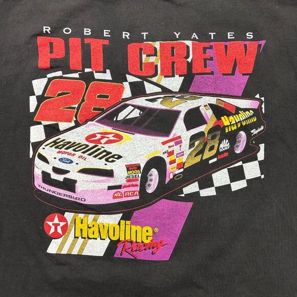 Vintage Havoline Racing Graphic Tee Mens XL Robert Yates Nascar Pit Crew Ford - Picture 2 of 7